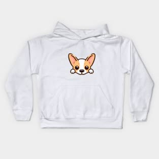 Peeking Dog Kids Hoodie